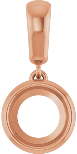 Pakabukas „Bezel-Set Charm“ 18k rose gold Round 7mm (1)