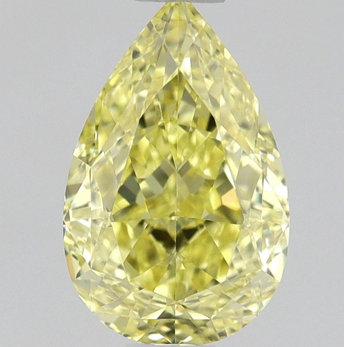 0.73 carat Fancy Intense Yellow-VVS1 Natūralus Pear Deimantas (1)