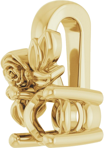 Pakabukas „Solitaire Floral“ 14k yellow gold Round 3mm (2)