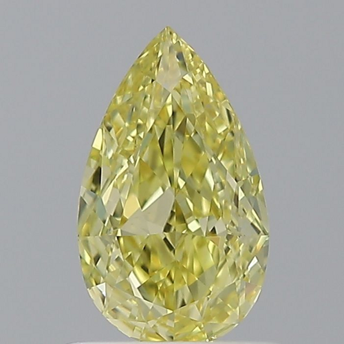 0.69 carat Fancy Intense Yellow-VS2 Natūralus Pear Deimantas (1)