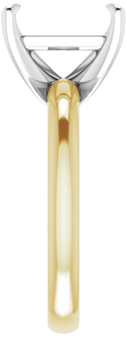 Sužadėtuvių Žiedas „Solitaire“ 585 Baltojo Ir Geltonojo Aukso Emerald 10mm x 8mm (4)