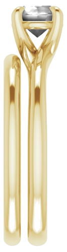 Sužadėtuvių Žiedas „Solitaire“ 14k yellow gold Round 5.8mm (9)