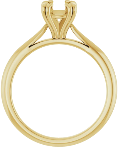 14K Yellow 6.5 mm Round Engagement Ring Mounting (2)