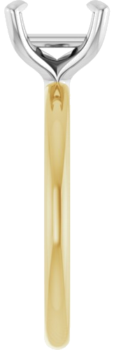 Sužadėtuvių Žiedas „Solitaire“ 14k yellow/white gold Square 6.5mm (4)