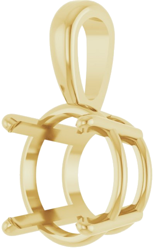 Pakabukas „Solitaire“ 10k yellow gold Round 10mm (2)