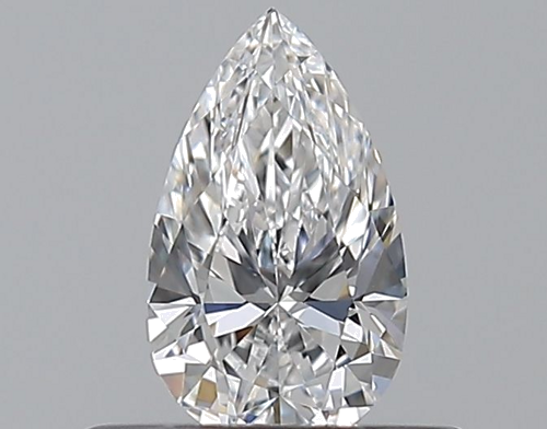 0.37 carat D-VVS2 Natūralus Pear Deimantas (1)