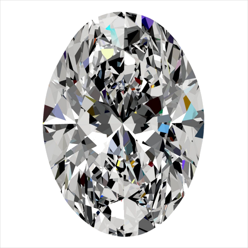 0.4 carat D-VS2 Natūralus Oval Deimantas (1)