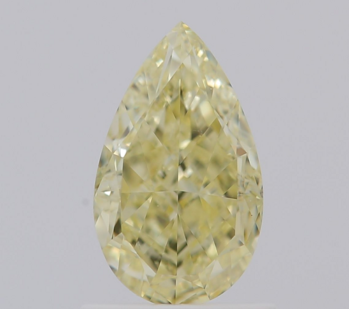 1.07 carat Fancy Light Yellow-VS2 Natūralus Pear Deimantas (1)