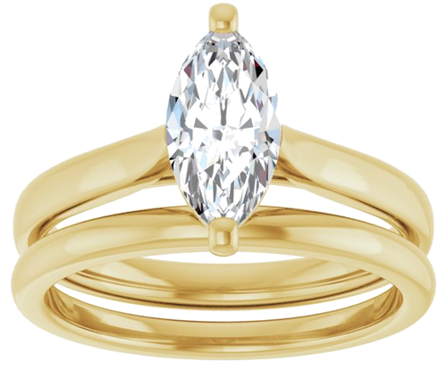 Sužadėtuvių Žiedas 10k yellow gold Marquise 10mm x 5mm (8)