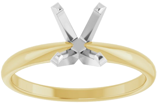 Sužadėtuvių Žiedas „Solitaire“ 585 Baltojo Ir Geltonojo Aukso Oval 8mm x 6mm (3)