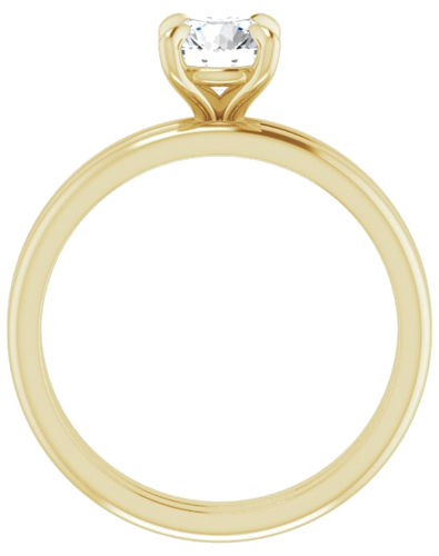 10K Yellow  6 mm Round Solitaire Engagement Ring Mounting (7)