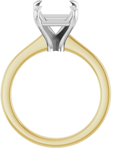 Sužadėtuvių Žiedas „Claw-Prong“ 14k yellow/white gold Emerald 10mm x 8mm (2)