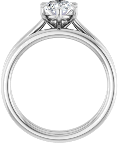 Sužadėtuvių Žiedas „Claw-Pong“ 14k white gold Oval 8mm x 6mm (7)