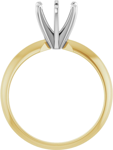 Sužadėtuvių Žiedas „Lightweight Solitaire“ 14k yellow gold & platinum Round 6.6mm x 7.2mm (2)