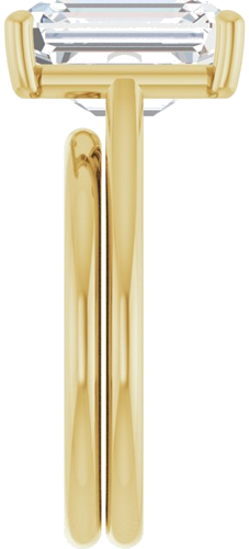 Sužadėtuvių Žiedas 14k yellow gold Emerald 11mm x 9mm (9)