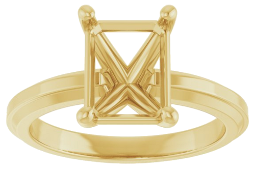Sužadėtuvių Žiedas „Solitaire“ 14k yellow gold Emerald 9mm x 7mm (3)