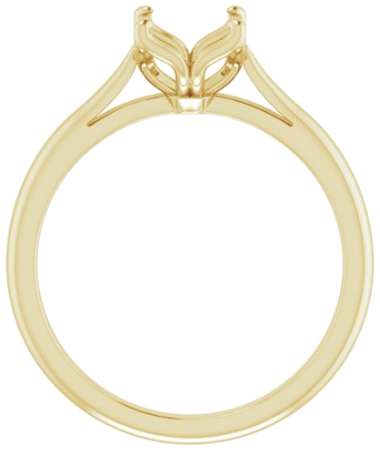Sužadėtuvių Žiedas „Solitaire“ 10k yellow gold Round 7mm (2)