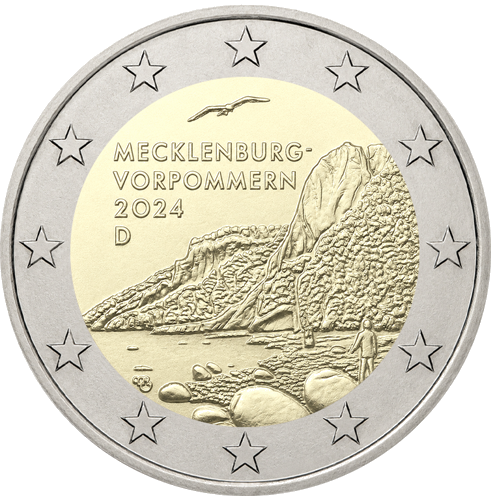 2024 Vokietija Meklenburgas-Pomeranija 2 eurų moneta (1)