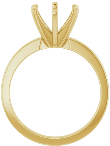 Sužadėtuvių Žiedas „Solitaire“ 585 Geltonojo Aukso Oval 10mm x 8mm (2)