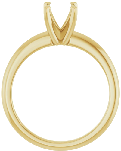 18K Yellow  8x6 mm Oval Solitaire Engagement Ring Mounting (2)