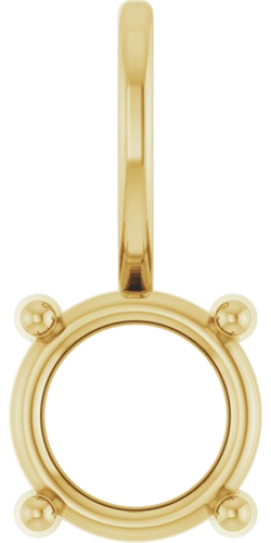 Pakabukas „Solitaire Charm“ 14k yellow gold Round 6mm (1)