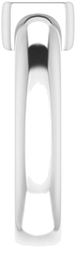 14K White 5.5 x 5.5 mm Square Half Bezel Solitaire Engagement Ring Mounting (4)