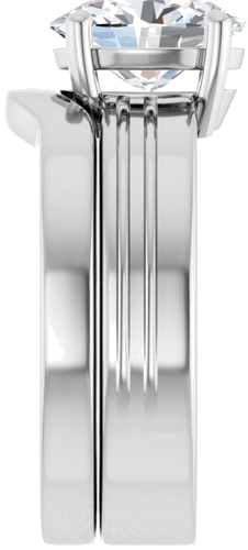 Sužadėtuvių Žiedas „Solitaire“ 950 Platinos Oval 9mm x 7mm (9)