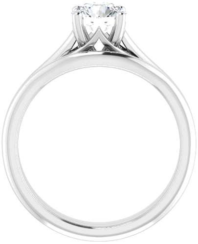 14K White 6 mm Round Solitaire Engagement Ring Mounting (7)