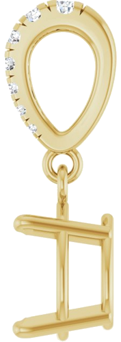 Pakabukas „Accented“ 14k yellow gold Pear 7mm x 5mm (3)