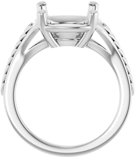 Sužadėtuvių Žiedas „Solitaire“ 18k white gold Elongated Cushion 12mm x 10mm (2)