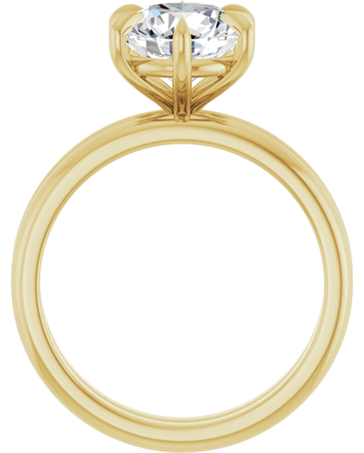 14K Yellow 8.2 mm Round Solitaire Engagement Ring Mounting (7)