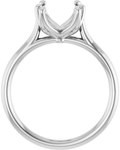 Sužadėtuvių Žiedas „Cathedral-Style Solitaire“ 14k white gold Emerald 9mm x 7mm (2)