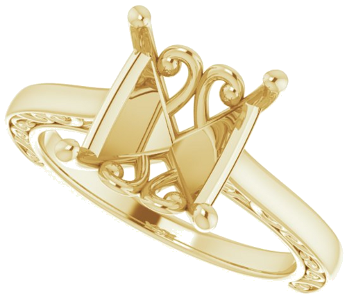 Sužadėtuvių Žiedas „Solitaire“ 14k yellow gold Oval 12mm x 10mm (5)
