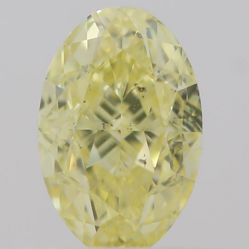 0.59 carat Fancy Yellow-SI2 Natūralus Oval Deimantas (1)