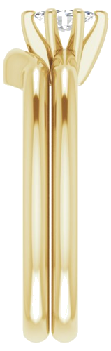 Sužadėtuvių Žiedas „Solitaire“ 10k yellow gold Marquise 5mm x 3mm (9)