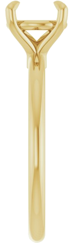 14K Yellow 7.4 mm Round Solitaire Engagement Ring Mounting (4)