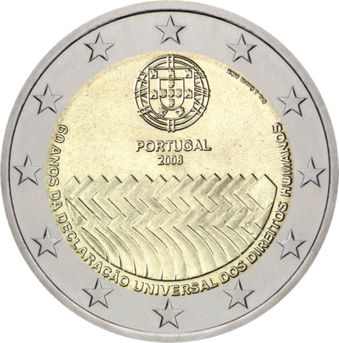 2008 Portugal Human rights 2 euro coin (1)