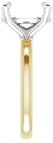 14K Yellow White 12 x 10 mm Oval Engagement Ring Mounting (4)