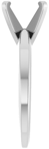 14K White 8 mm Round Solitaire Engagement Ring Mounting (4)