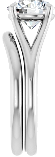 Sužadėtuvių Žiedas „Solitaire“ 14k white gold Round 8mm (9)
