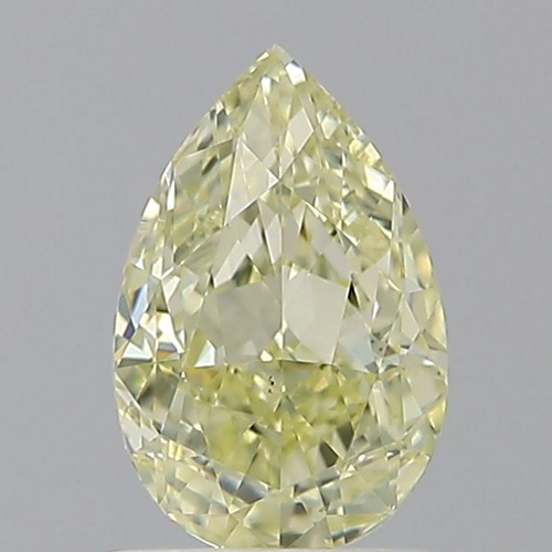 1.03 carat Fancy Light Yellow-VS2 Natūralus Pear Deimantas (1)