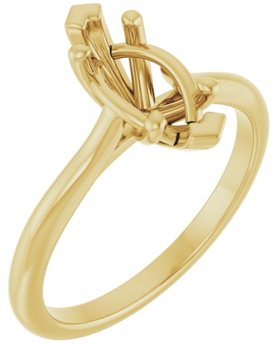 14K Yellow 10x5 mm Marquise V-Prong Engagement Ring Mounting (1)