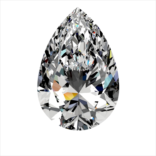 0.3 carat H-VVS1 Natūralus Pear Deimantas (1)