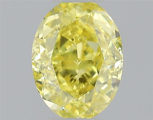 0.35 carat Fancy Intense Yellow-VS2 Natūralus Oval Deimantas (1)