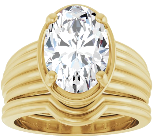 Sužadėtuvių Žiedas „Solitaire Vintage-Inspired“ 14k yellow gold Oval 8mm x 6mm (15)