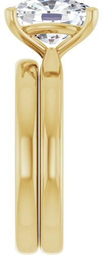Sužadėtuvių Žiedas 14k yellow gold Elongated Cushion 10mm x 8mm (9)