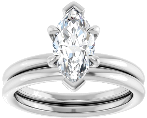 Sužadėtuvių Žiedas „Claw-Prong Solitaire“ 14k white gold Marquise 10.5mm x 5.5mm (8)