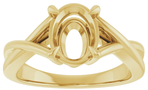 Sužadėtuvių Žiedas „Claw-Prong Solitaire“ 14k yellow gold Oval 9mm x 7mm (3)