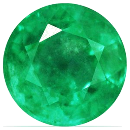 0.69 carat GREEN Round Smaragdas (1)