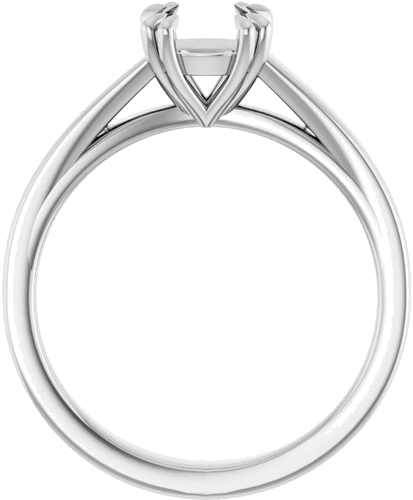 14K White 6.5 mm Round Solitaire Engagement Ring Mounting (2)